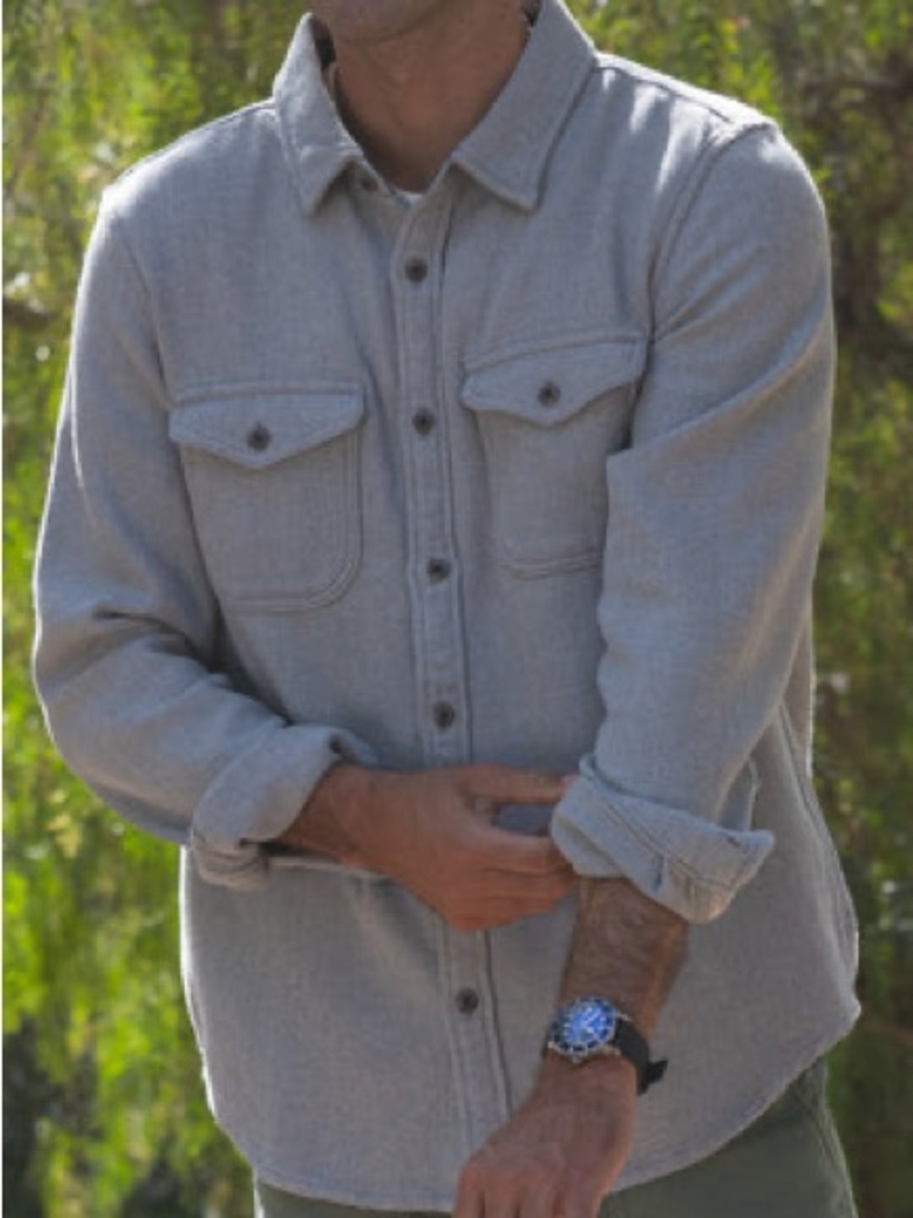 Outerknown Men's Blanket Shirt 100% Organic Cotton